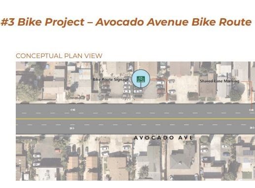 Image showing sharrows proposed for Avocado AVe